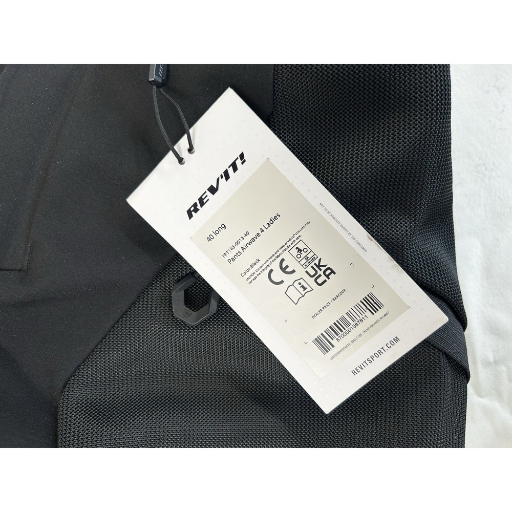 NWT REV'IT! Motorcycle Pants Women's 40 Long Black Airwave 4 Ladies SEESMART - Picture 5 of 16